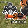 VictoryStore Football Party Supplies Jumbo Football Game Day Yard Signs, 72x36 Inches, Indoor/Outoor Football Party Yard Decorations, Includes 5 Signs and Stakes (Orange & Black) view 4