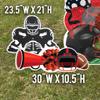 VictoryStore Football Party Supplies Jumbo Football Game Day Yard Signs, 72x36 Inches, Indoor/Outoor Football Party Yard Decorations, Includes 5 Signs and Stakes (Red & Black) view 4