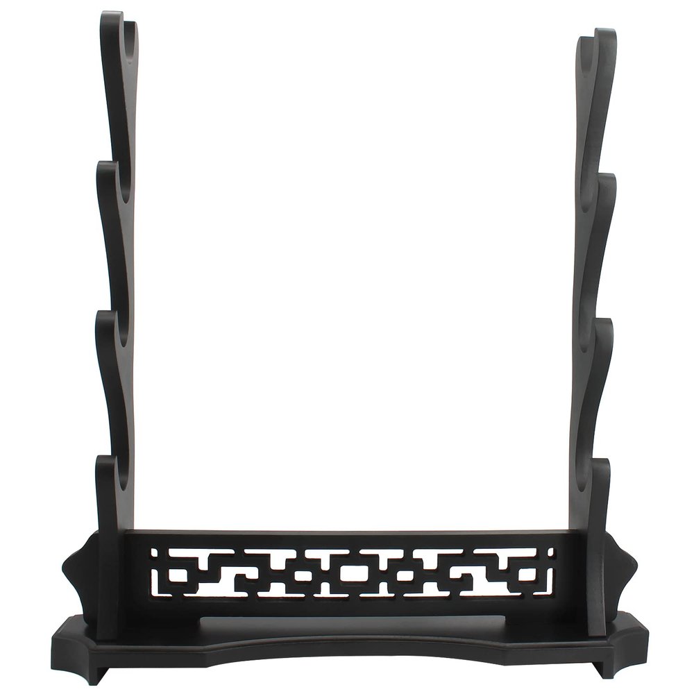 WANLIAN Sword Stand Sword Holder Desktop Samurai Sword Katana Gladiator Sword Rack for Display, Black (4 tier)