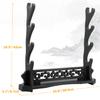 WANLIAN Sword Stand Sword Holder Desktop Samurai Sword Katana Gladiator Sword Rack for Display, Black (4 tier) view 2