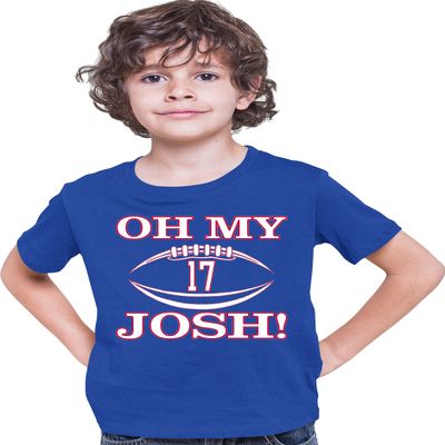Go All Out YM 10-12 Royal Youth Oh My Josh Buffalo Football T-Shirt