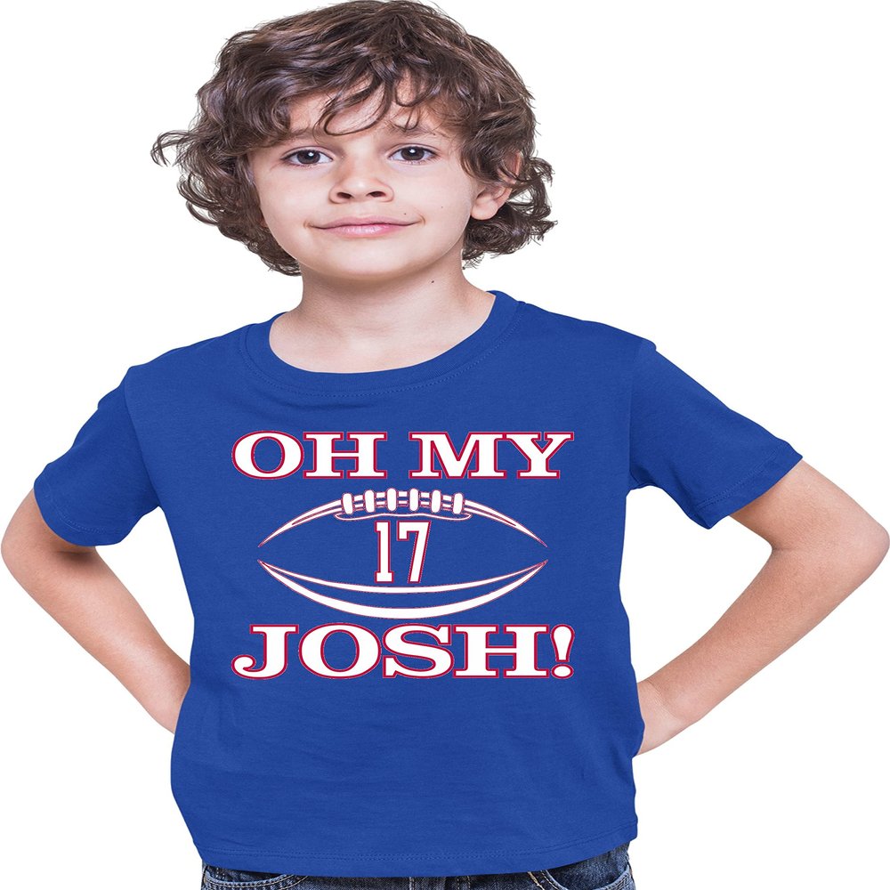 Go All Out YM 10-12 Royal Youth Oh My Josh Buffalo Football T-Shirt