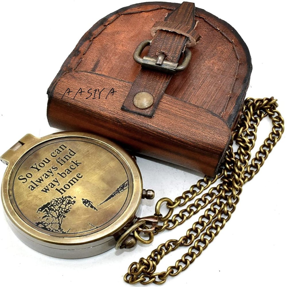 AASIYA So You Can Always Find Your Way Back Home, Camping Compass Engraved with Gift Compass for Birthday, Anniversary, Graduation Day, Valentines Day, Baptism Gifts, Inspirational Gift