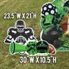 VictoryStore Football Party Supplies Jumbo Football Game Day Yard Signs, 72x36 Inches, Indoor/Outoor Football Party Yard Decorations, Includes 5 Signs and Stakes (Green & Black) view 4