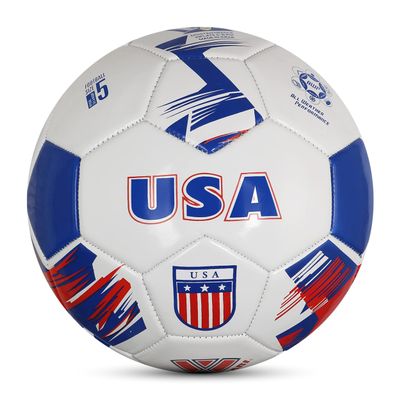 Vizari Country Soccer Ball with Long-Lasting Air Retention Bladder and Machine-Stitched Panels | Consistent Bounce for Passing and Shooting | Eye-Catching National Colors Design