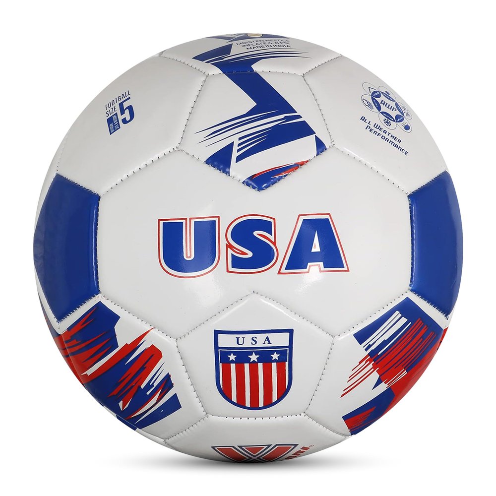 Vizari Country Soccer Ball with Long-Lasting Air Retention Bladder and Machine-Stitched Panels | Consistent Bounce for Passing and Shooting | Eye-Catching National Colors Design