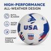 Vizari Country Soccer Ball with Long-Lasting Air Retention Bladder and Machine-Stitched Panels | Consistent Bounce for Passing and Shooting | Eye-Catching National Colors Design view 2