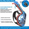 Khroom Full Face Snorkel Mask Adult | Snorkeling Gear for Adults | CO2-Safe Valve System | 3X Enlarged Tube for Easy Breathing | Scuba Mask | Diving Mask Snorkel Set (L/XL Blue+Soft-Case) view 2
