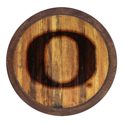 The Fan Brands NCAA Oregon Ducks: Branded "Faux" Barrel Top Sign - Sports Team Bar Sign Dcor - Home, Dorm, Garage, Office, Fan Cave, Garage