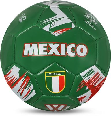 Vizari Country Soccer Ball with Long-Lasting Air Retention Bladder and Machine-Stitched Panels | Consistent Bounce for Passing and Shooting | Eye-Catching National Colors Design