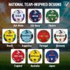 Vizari Country Soccer Ball with Long-Lasting Air Retention Bladder and Machine-Stitched Panels | Consistent Bounce for Passing and Shooting | Eye-Catching National Colors Design view 4