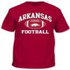 Arkansas Hogs Men's Cardinal Football Graphic Short Sleeve T Shirt (Medium) view 1