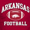 Arkansas Hogs Men's Cardinal Football Graphic Short Sleeve T Shirt (Medium) view 3