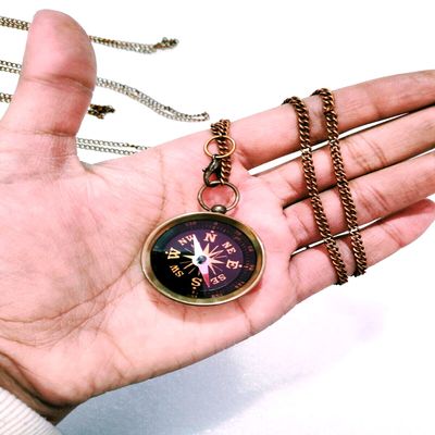 Antique Brass Direction Compass with Your Personalized Text, Pendant, Gift, Your Tommy. (5)