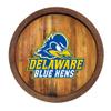 The Fan Brands NCAA Delaware Blue Hens: Logo - "Faux" Barrel Top Sign - Sports Team Bar Sign Dcor - Home, Dorm, Garage, Office, Fan Cave, Garage view 1