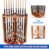 GSE Games & Sports Expert Billiards Pool Stick Holder Only, Corner-Style Floor Stand Pool Cue Racks with Score Counters, Holds 10 Cue Sticks, 2 Ball Racks and Full Set of Balls (Oak) view 3
