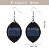 Alaskas State Flag Earrings for Women Trendy Wooden Dangle Drop Earring Pendant Jewelry Gift view 2