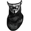 Obacle Bandana Face Mask with Ear Loops Neck Gaiter Face Mask Scarf Face Cover for Men (Men Silver Gray Face with Black Beard) view 1