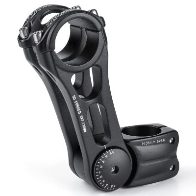 Adjustable MTB Stem 31.8mm 70 Degree - 90/110/130/145mm Bike Stem Riser for Handlebar - Aluminum Alloy Mountain Bike Handlebar Riser Extender for MTB Road City Bike Bicycle