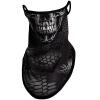 Obacle Bandana Face Mask with Ear Loops Neck Gaiter Face Mask Scarf Face Cover for Men Women (Skull Gray Face and Teeth) view 1
