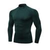 CARGFM Men's Mock Compression Shirt UPF 50+ Long Sleeve Turtleneck Undershirts Baselayer Athletic Running T-Shirts Top Deep Green view 1