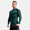 CARGFM Men's Mock Compression Shirt UPF 50+ Long Sleeve Turtleneck Undershirts Baselayer Athletic Running T-Shirts Top Deep Green view 2