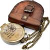 AASIYA Not All Those Who Wander are Lost Brass Gift Engraved Compass with Leather case, Graduation Day Baptism Communion Confirmation Day Motivational LOTR J.R.R. Tolkien view 1