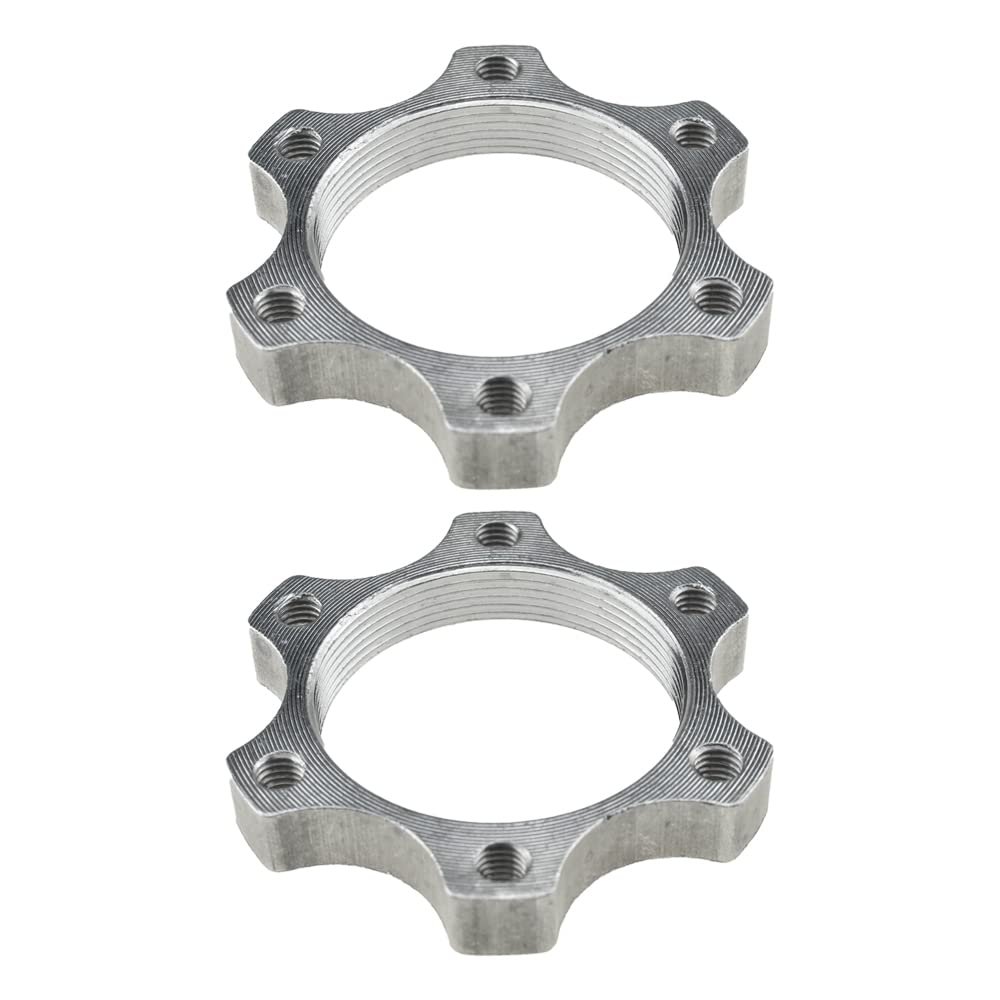 Acoeitl Bicycle Bike Freewheel Threaded Hubs Disk Disc Aluminium Alloy Brake Rotor Drums 6 Bolt Flange Adapter 44mm/1.73 Inch Well Deburred Removed Metal Chips Hole Line up Stable Durable 2Pcs
