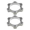 Acoeitl Bicycle Bike Freewheel Threaded Hubs Disk Disc Aluminium Alloy Brake Rotor Drums 6 Bolt Flange Adapter 44mm/1.73 Inch Well Deburred Removed Metal Chips Hole Line up Stable Durable 2Pcs view 1