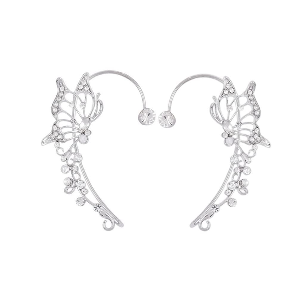 2PCS Women's Clip-On Earrings Hook Without Pierced (Butterfly Ear Clips)