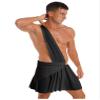 LiiYii Men's Halloween Party Costume Mr. Toga One Shoulder Ancient Greek Fancy Dress Outfits Black Medium view 2