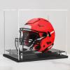 Football Helmet Display case Full Size,Self-Assembly Acrylic Helmet Display Case with Black Protection Holder Base,UV Protection Clear Sports Memorabilia Showcase for Basketball Sneakers view 1