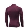 CARGFM Men's Mock Compression Shirt UPF 50+ Long Sleeve Turtleneck Undershirts Baselayer Athletic Running T-Shirts Top Wine Red view 3