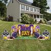 VictoryStore Football Party Supplies Jumbo Football Game Day Yard Signs, 72x36 Inches, Indoor/Outoor Football Party Yard Decorations, Includes 5 Signs and Stakes (Purple & Yellow) view 1