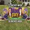 VictoryStore Football Party Supplies Jumbo Football Game Day Yard Signs, 72x36 Inches, Indoor/Outoor Football Party Yard Decorations, Includes 5 Signs and Stakes (Purple & Yellow) view 2