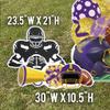 VictoryStore Football Party Supplies Jumbo Football Game Day Yard Signs, 72x36 Inches, Indoor/Outoor Football Party Yard Decorations, Includes 5 Signs and Stakes (Purple & Yellow) view 3