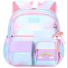 MCWTH School Backpack for Girls, Lightweight Waterproof Cute Rainbow School Bookbag for Teen Kids Students Elementary (Rainbow Blue) view 1