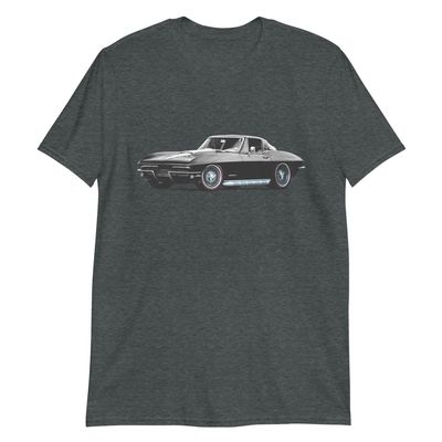 1967 'Vette Custom Widebody American Classic Car 67 Vette Short-Sleeve T-Shirt Dark Heather