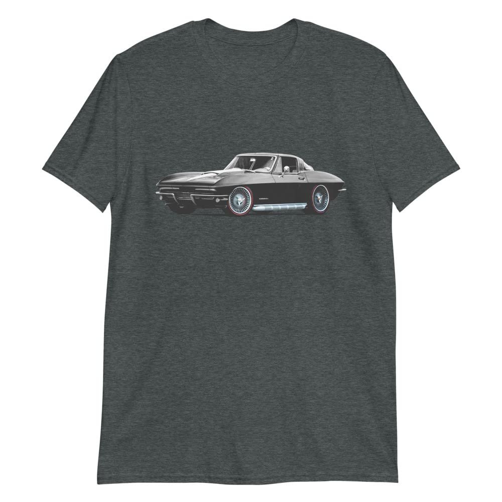 1967 'Vette Custom Widebody American Classic Car 67 Vette Short-Sleeve T-Shirt Dark Heather