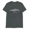 1967 'Vette Custom Widebody American Classic Car 67 Vette Short-Sleeve T-Shirt Dark Heather view 1