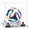 Better Display Cases Acrylic Mini - Miniature (not Full Size) Soccer Ball Display Case with Clear Case, Black Risers and Mirror Base (B03/A015) view 1
