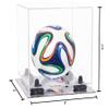 Better Display Cases Acrylic Mini - Miniature (not Full Size) Soccer Ball Display Case with Clear Case, Black Risers and Mirror Base (B03/A015) view 2