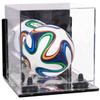 Better Display Cases Acrylic Mini - Miniature (not Full Size) Soccer Ball Display Case with Mirror Case, Black Risers, Wall Mount and Mirror Base (B03/A015) view 1