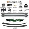 60 Inch Black Hunter Longbow 20-60 Lbs Archery Bow Takedown Bow and Arrow Set with Extra Bowstring for Adults and Beginners Hunting Right Hand Green (60LBS) view 4