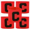 5 Pieces Elastic Football Soccer Captain Armband Adjustable Outdoor Football Player Bands for Youth Adult (Red) view 1