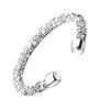 COLORFUL BLING Sparkling Shiny Full Rhinestone Open Cuff Bangle for Women Crystal Wrapped Bracelet Wristband Party Wedding Statement Jewelry-white view 2