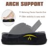 KuaiLu Womens Fuzzy Criss Cross Band Platform Slippers Back Strap Arch Support Furry Faux Fur Ladies Open Toe Slingback Slide Cozy Soft Plush Fleece Comfy House Shoes Sandals Indoor Outdoor Black 8 view 3
