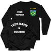 lepni.me Kids T Shirt Brazil Football Jersey Your Name and Number | Brazilian Personalised Flag Badge Custom | World Cup 2022 (7-8 Years Black Multi Color) view 1
