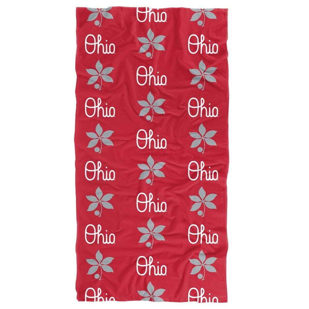 LOGOVISION The Ohio State University, 30"x60" Logo Pattern Beach Towel