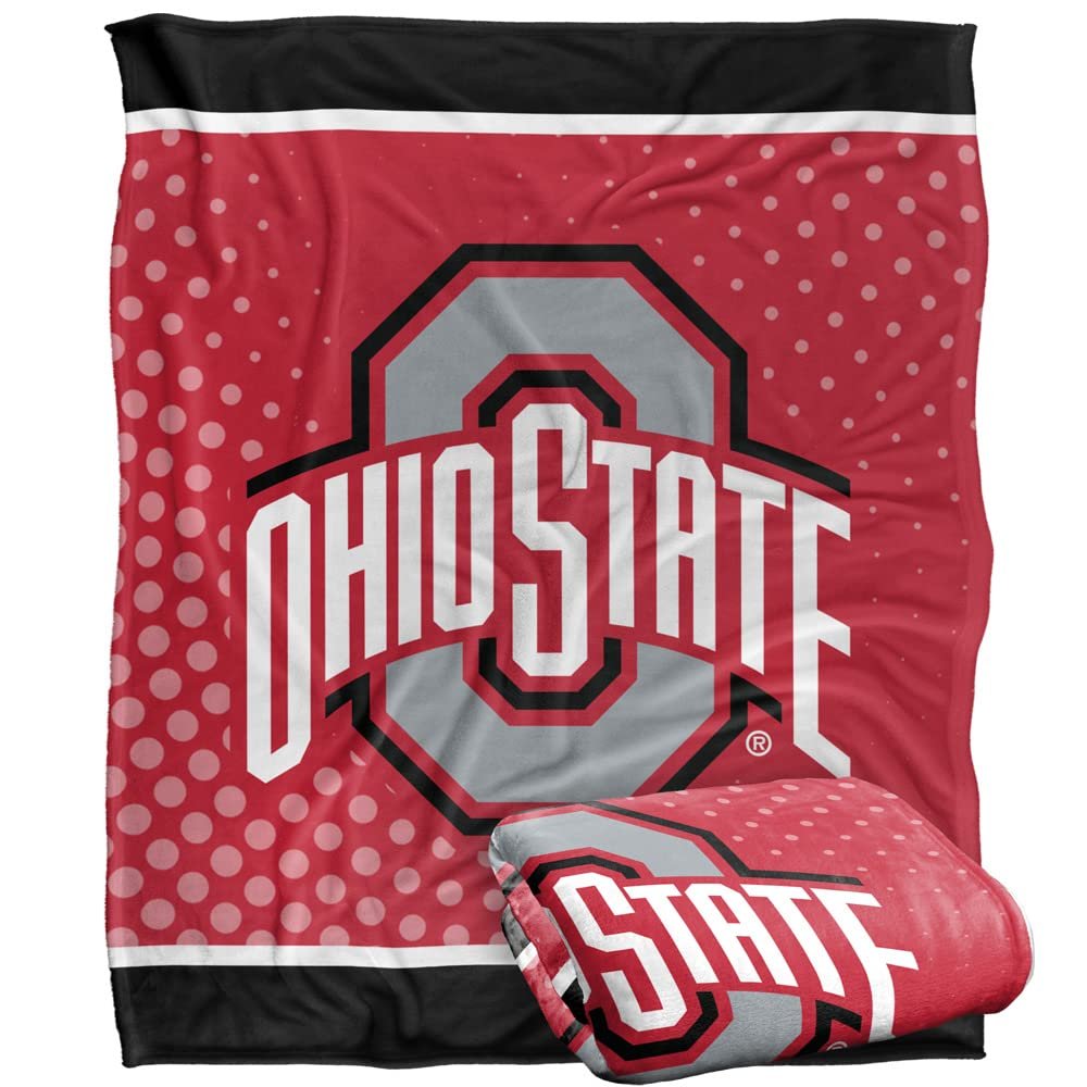 The Ohio State University Blanket, 50"x60" Logo Dots Silky Touch Super Soft Throw Blanket